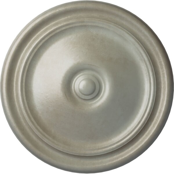 Ekena Millwork Reece Ceiling Medallion (Fits Canopies up to 2 3/8"), Hand-Painted Flash Gold, 12"OD x 1 3/4"P CM12REFLS - main